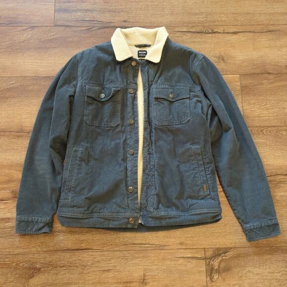 Prana Men's Small Corduroy Fleece Lined Jacket Hiking Outdoor Winter Denim Style